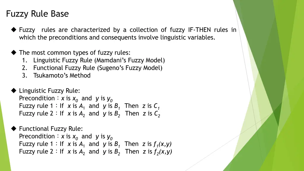 fuzzy rule base