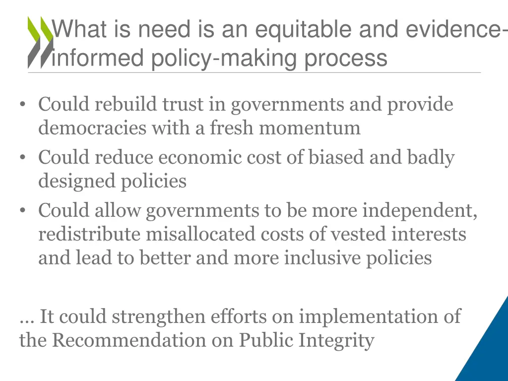 what is need is an equitable and evidence