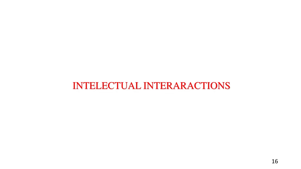 intelectual interaractions