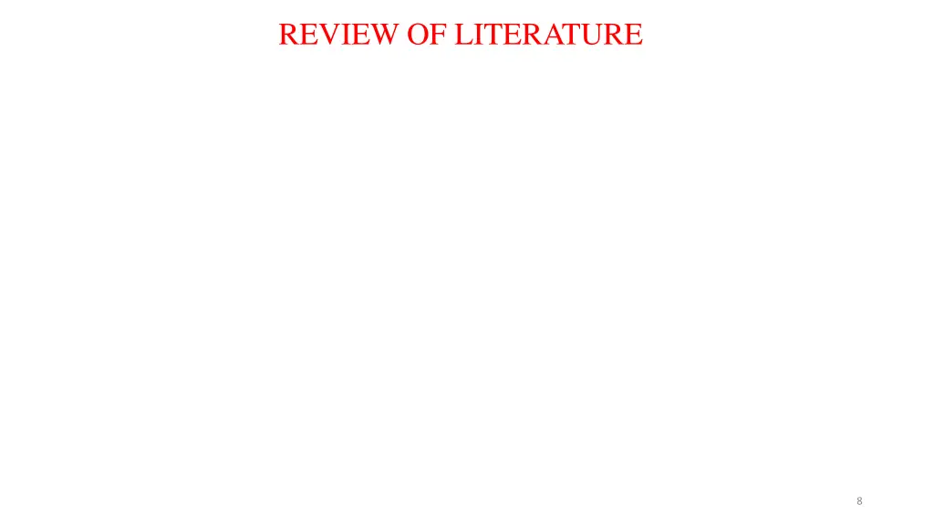 review of literature