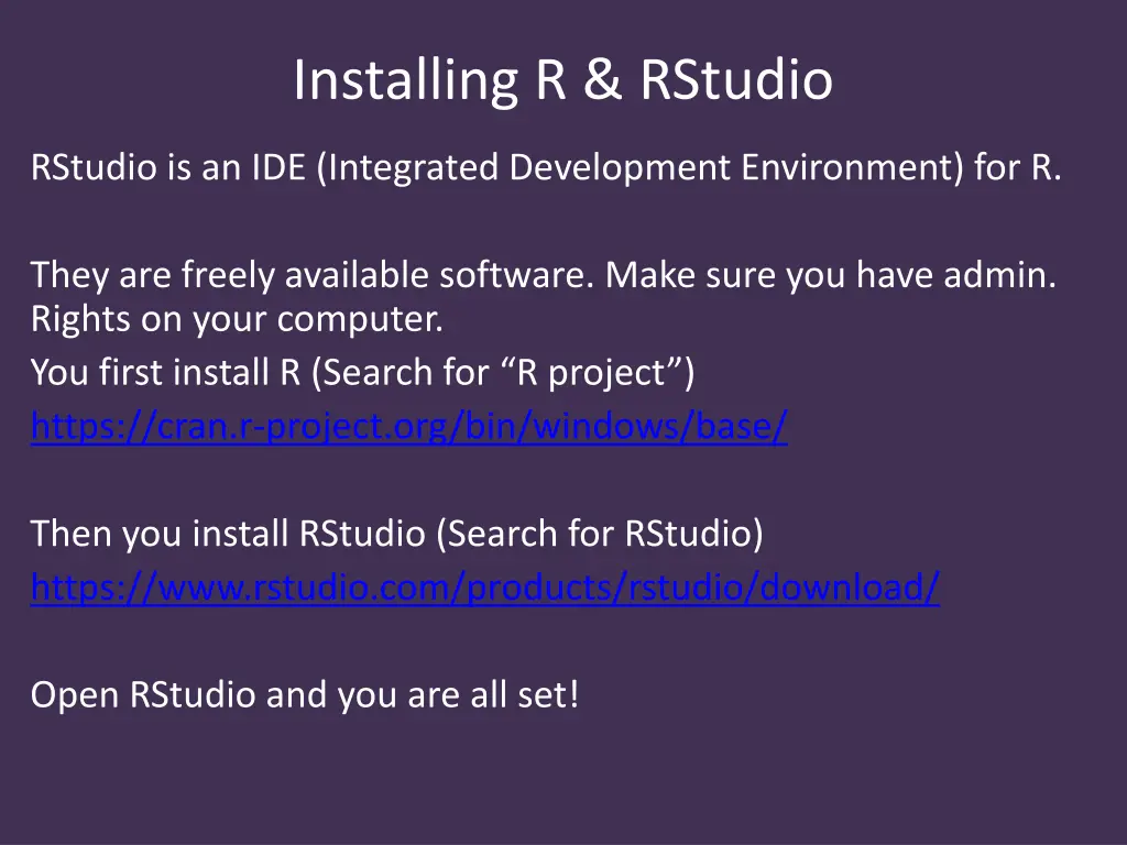 installing r rstudio