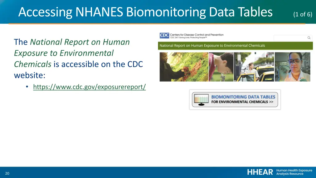 accessing nhanes biomonitoring data tables 1 of 6