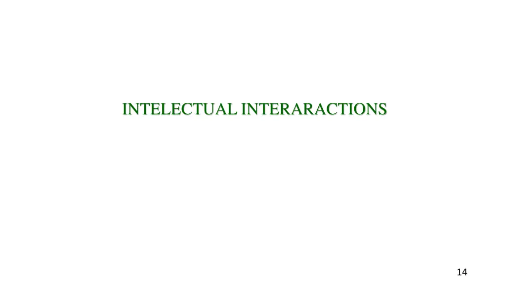 intelectual interaractions