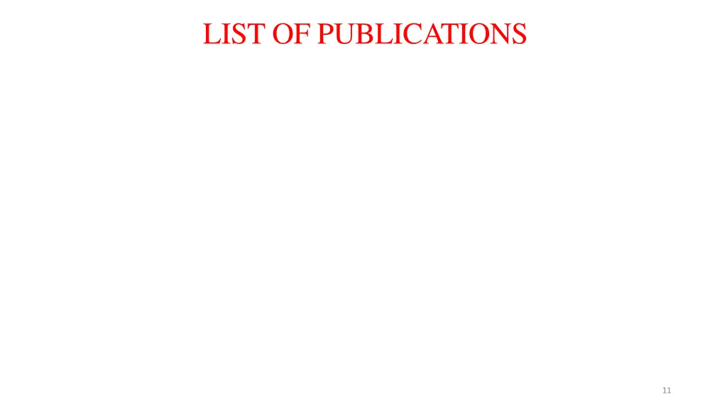 list of publications