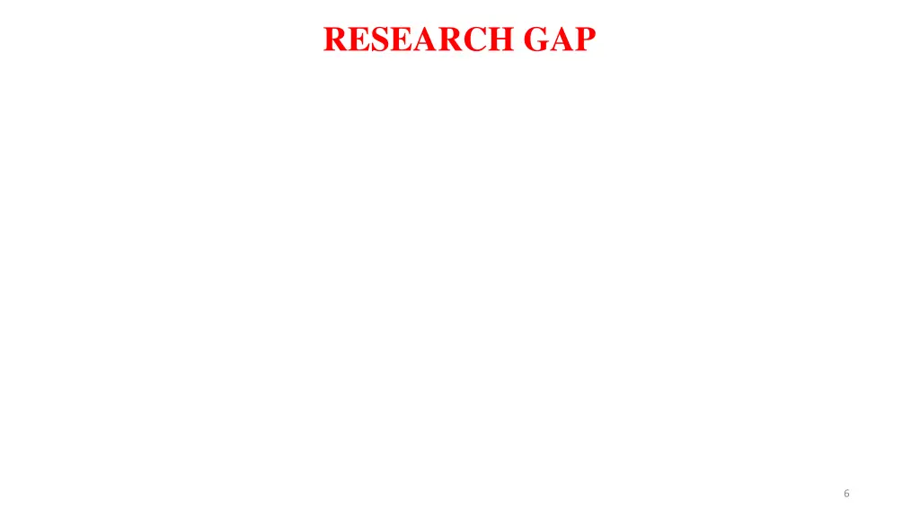 research gap