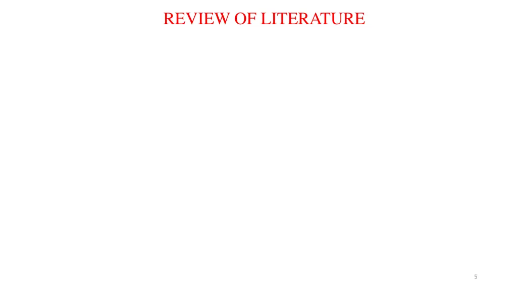 review of literature
