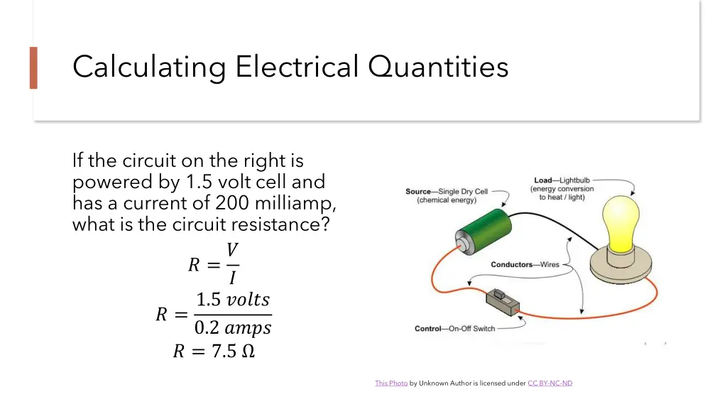 calculating electrical quantities 1