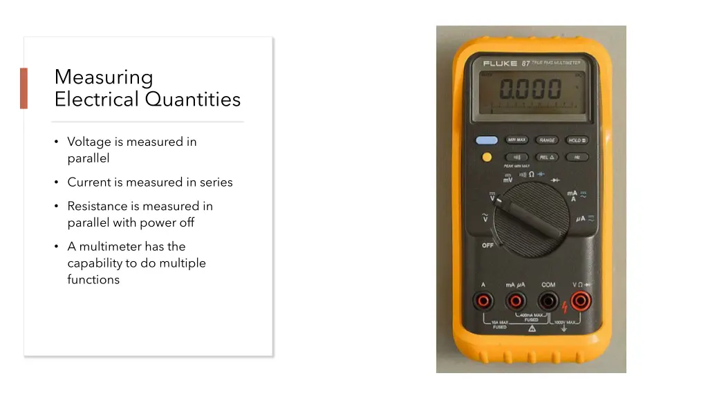 measuring electrical quantities