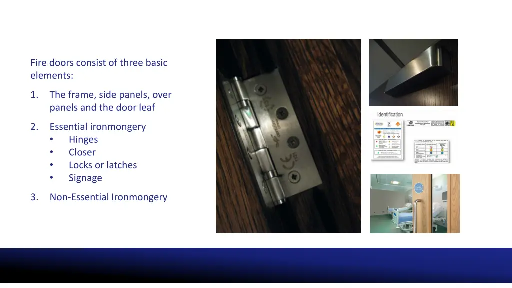 fire doors consist of three basic elements