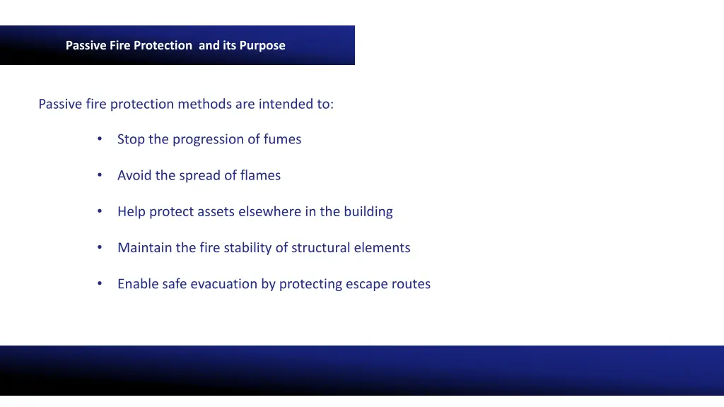 passive fire protection and its purpose