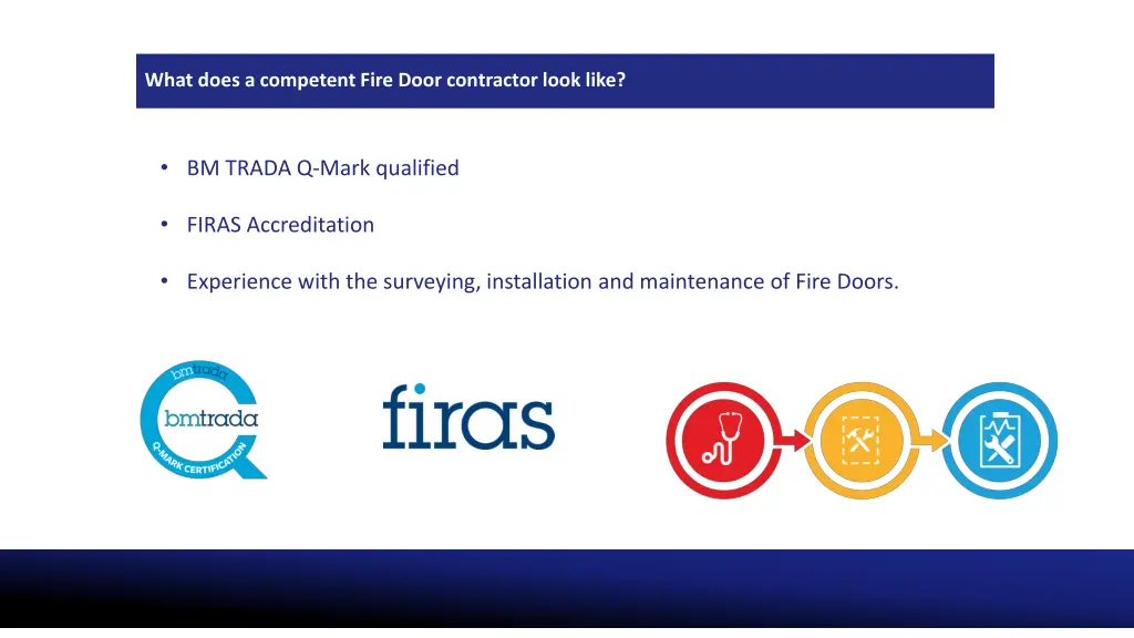 what does a competent fire door contractor look