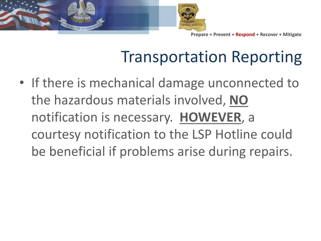 prepare prevent respond recover mitigate 25