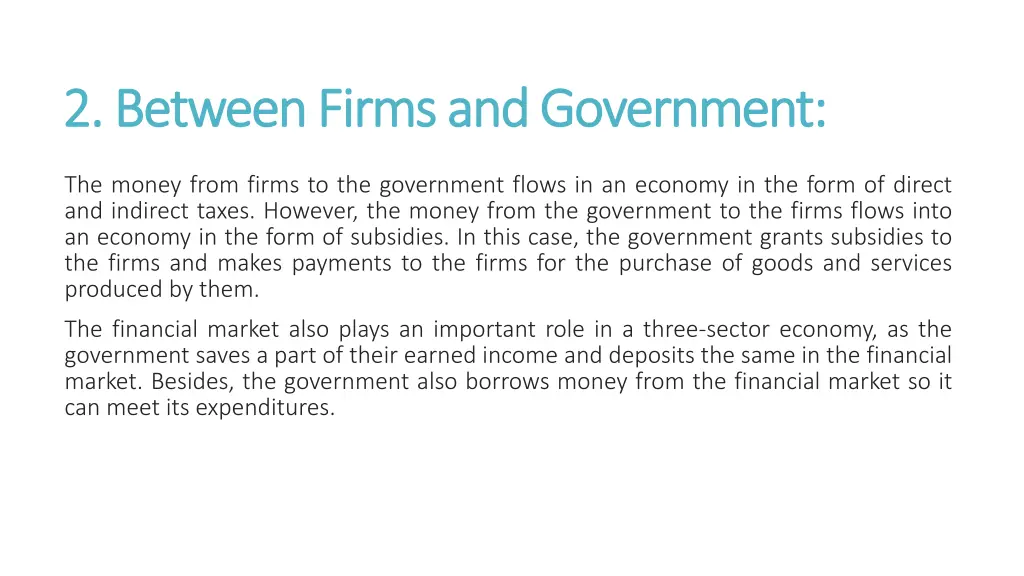 2 between firms and government 2 between firms