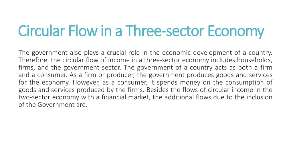 circular flow in a three circular flow in a three 1