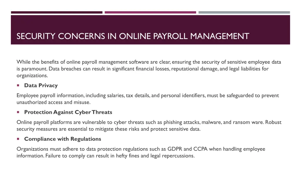 security concerns in online payroll management