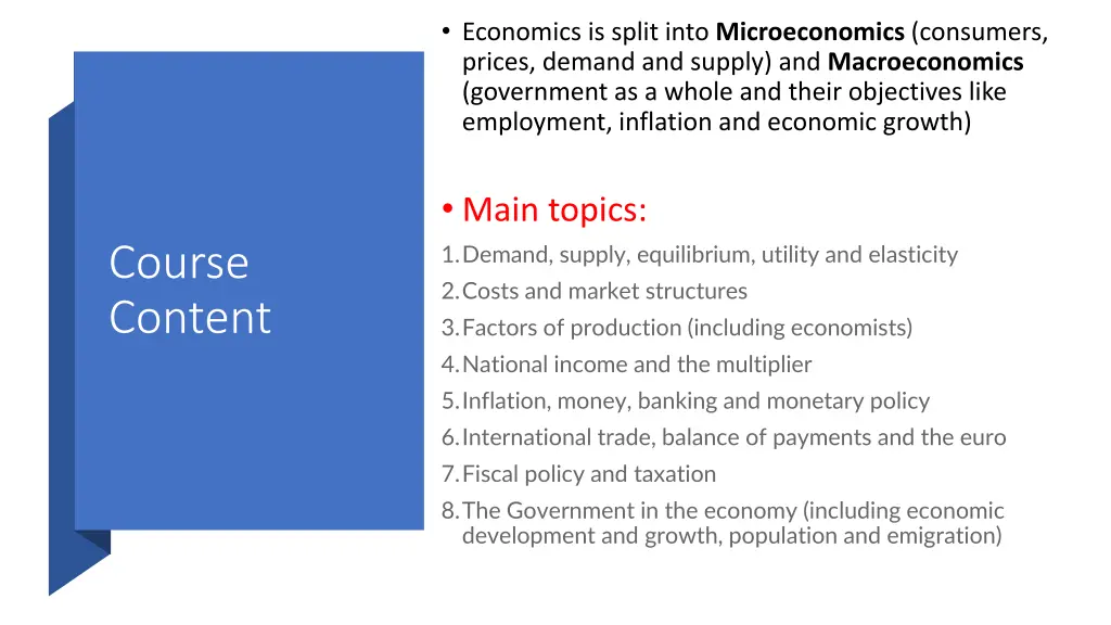 economics is split into microeconomics consumers