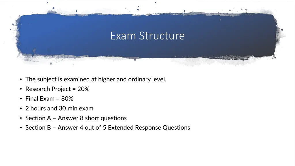 exam structure