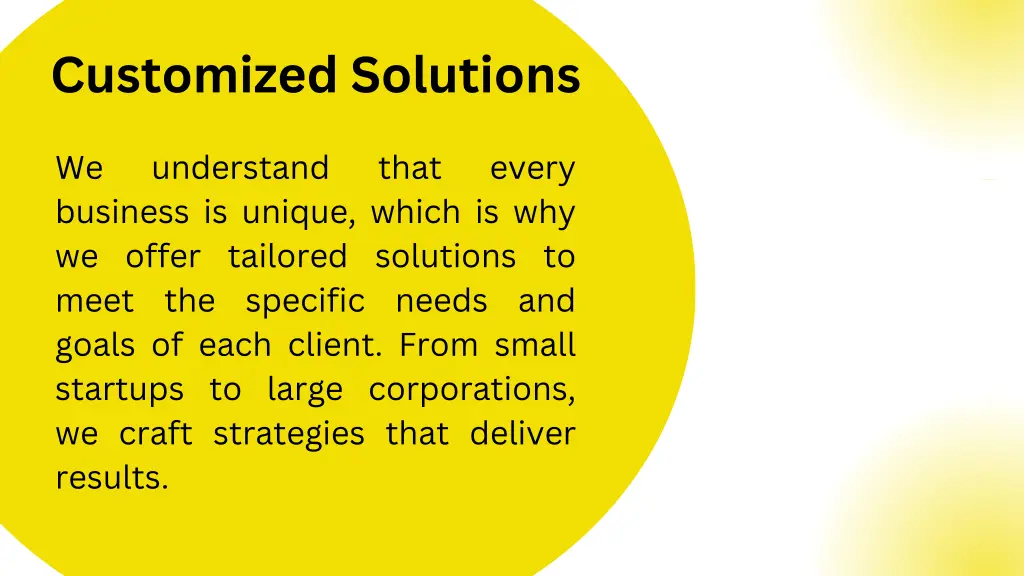 customized solutions