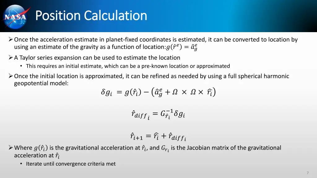 position calculation position calculation