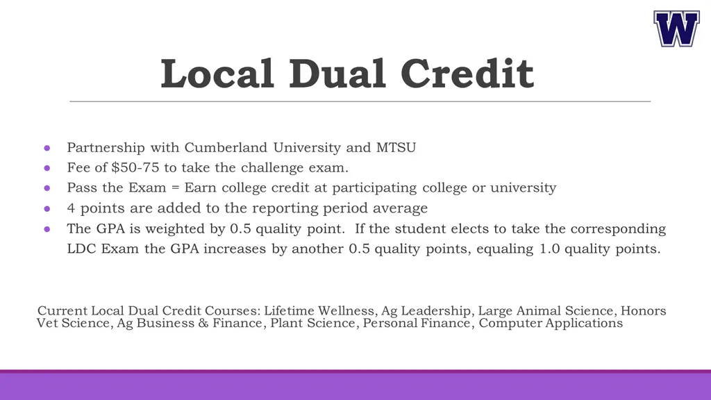 local dual credit