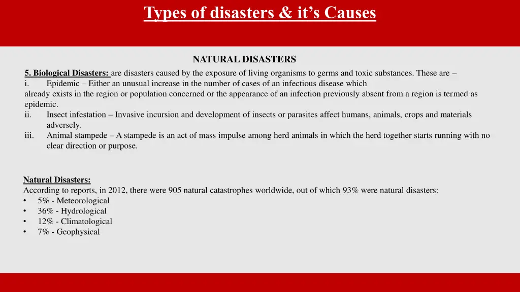 types of disasters it s causes 3