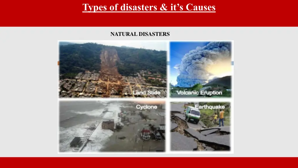 types of disasters it s causes 4