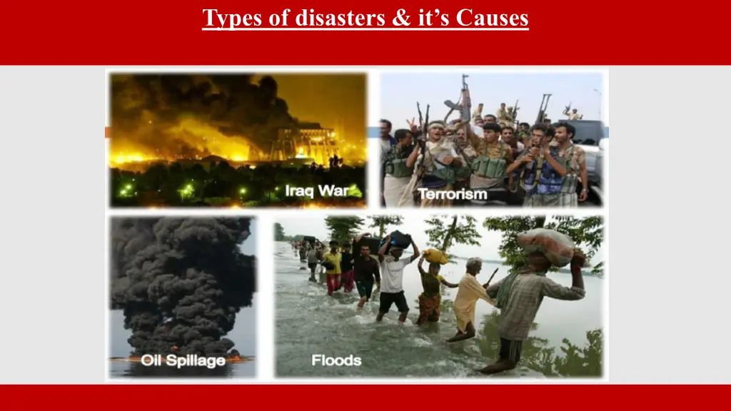 types of disasters it s causes 8