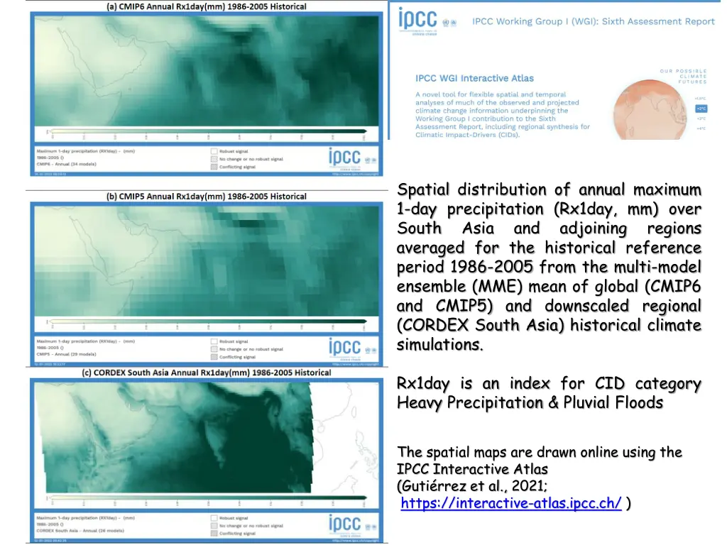 spatial distribution of annual maximum