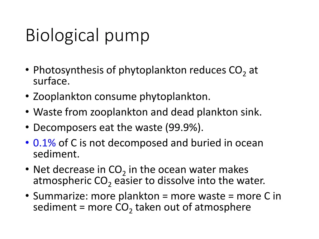 biological pump