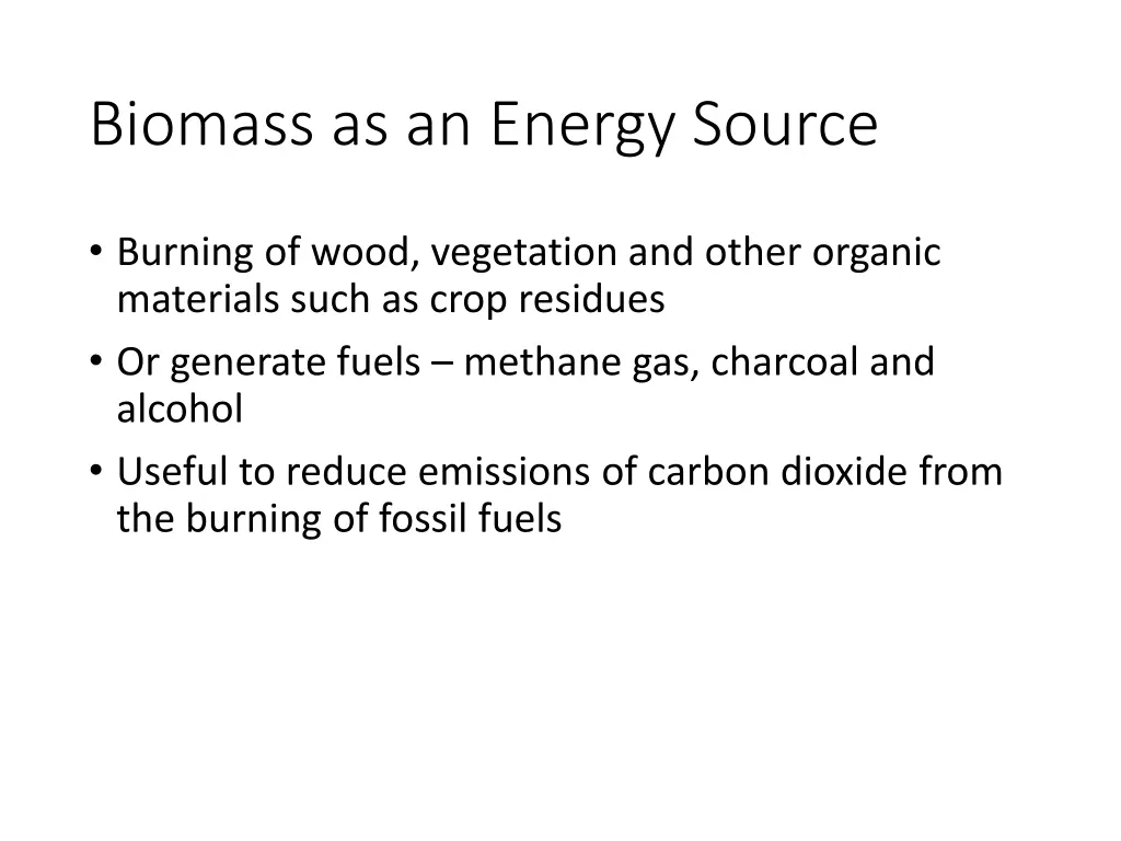 biomass as an energy source