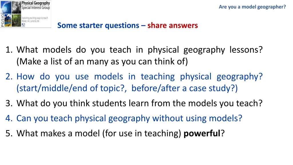 are you a model geographer 3