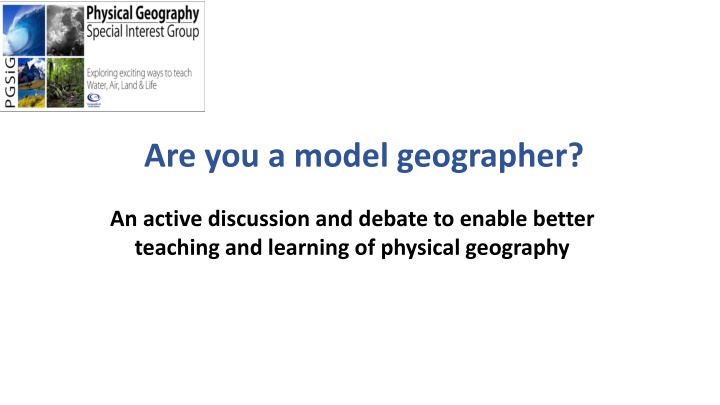 are you a model geographer