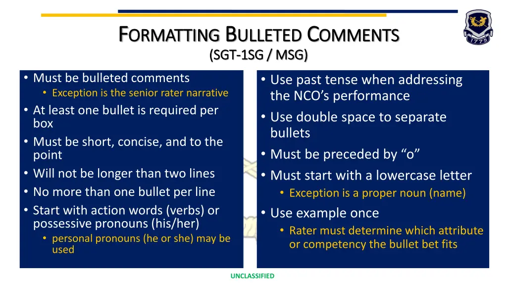 f f ormatting ormatting b b ulleted