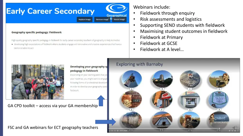 webinars include fieldwork through enquiry risk