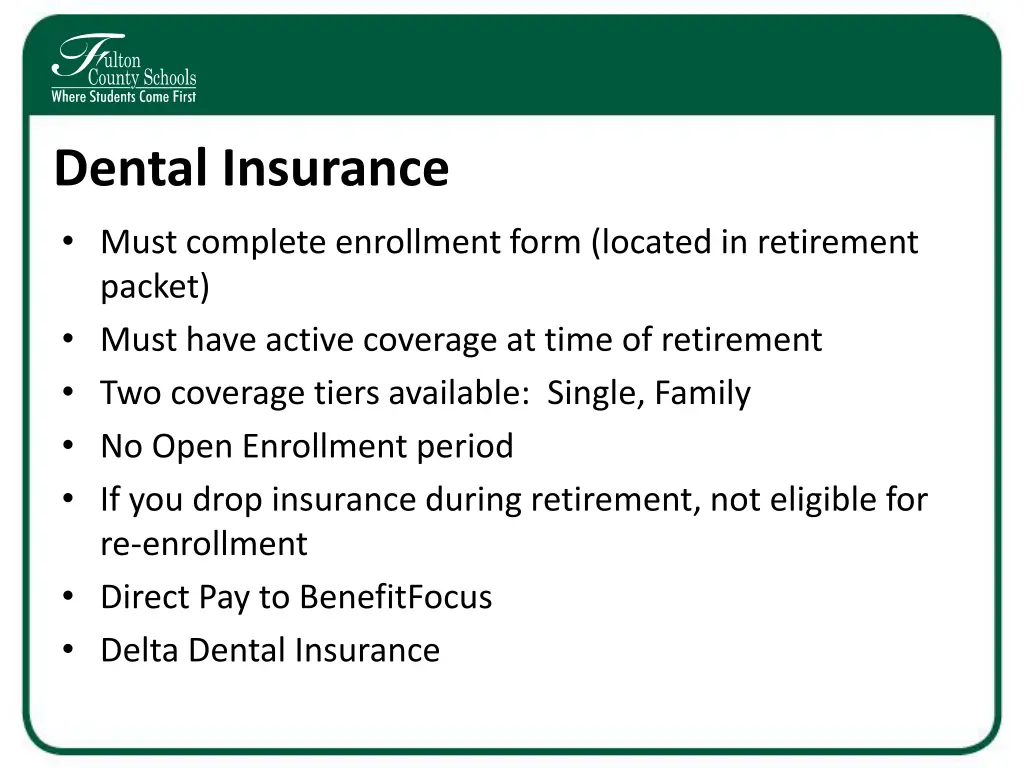 dental insurance