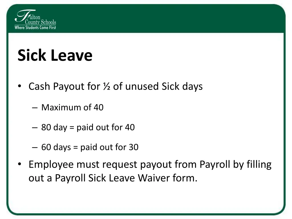 sick leave