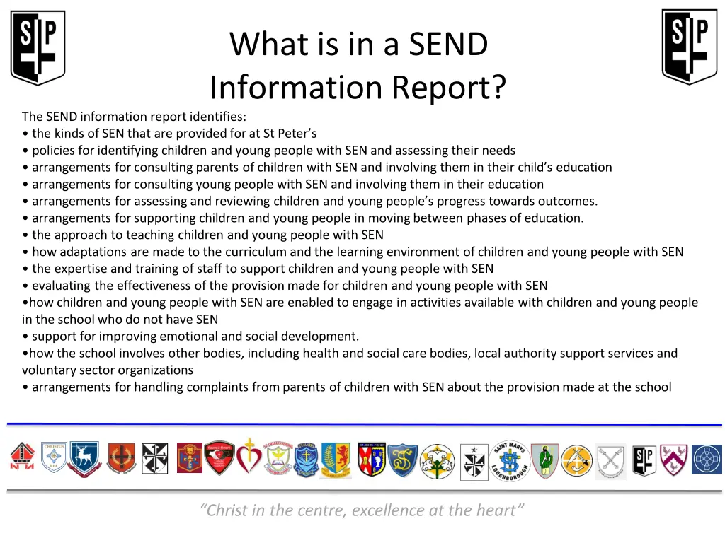 what is in a send informationreport