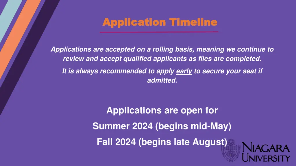 application timeline application timeline