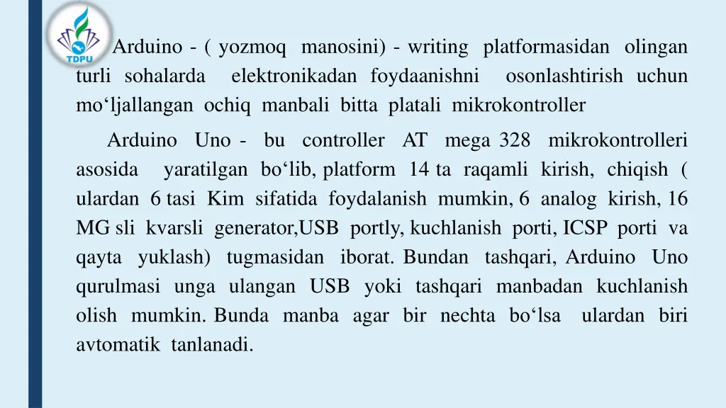 arduino yozmoq manosini writing platformasidan