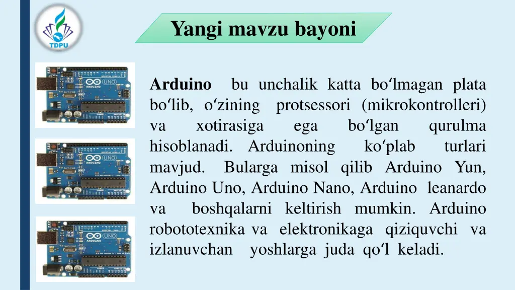 yangi mavzu bayoni