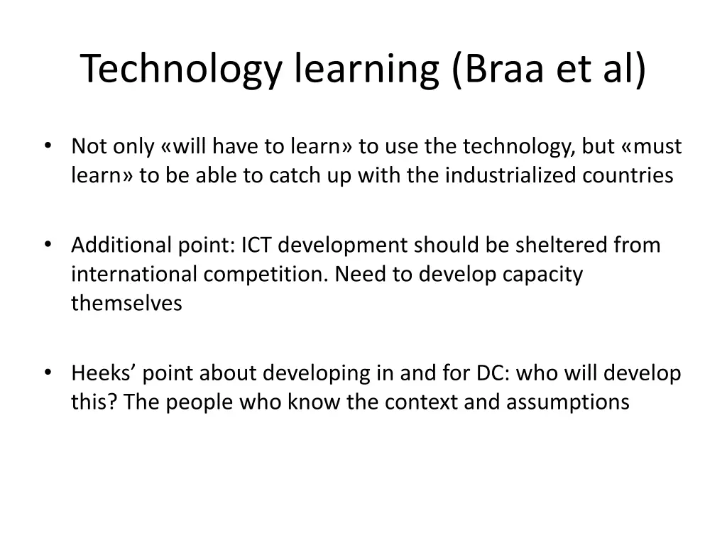 technology learning braa et al