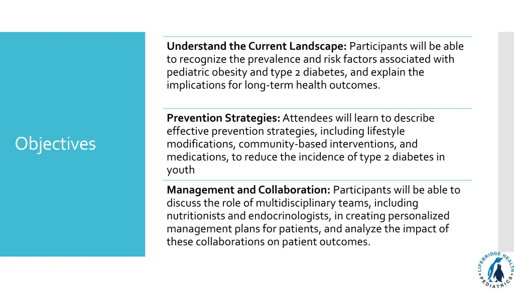 understand the current landscape participants