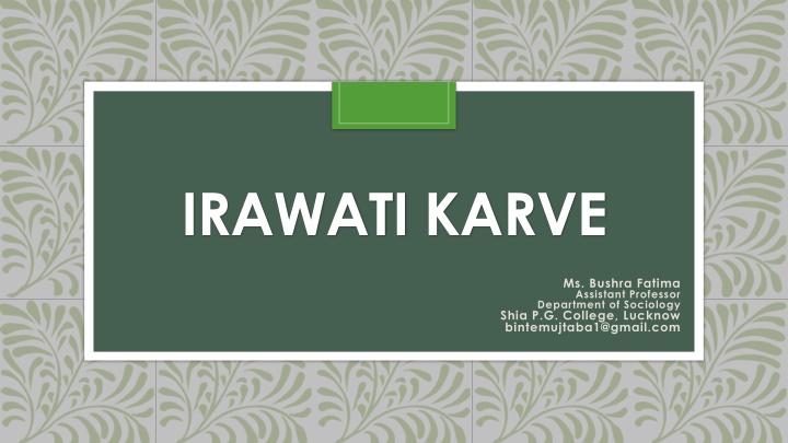 irawati karve