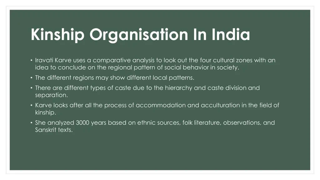 kinship organisation in india