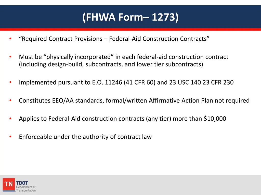 fhwa form 1273