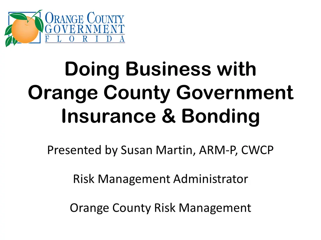 doing business with orange county government