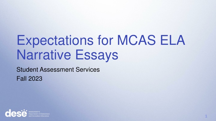 expectations for mcas ela narrative essays