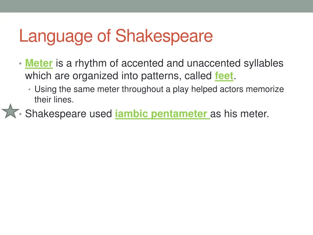 language of shakespeare