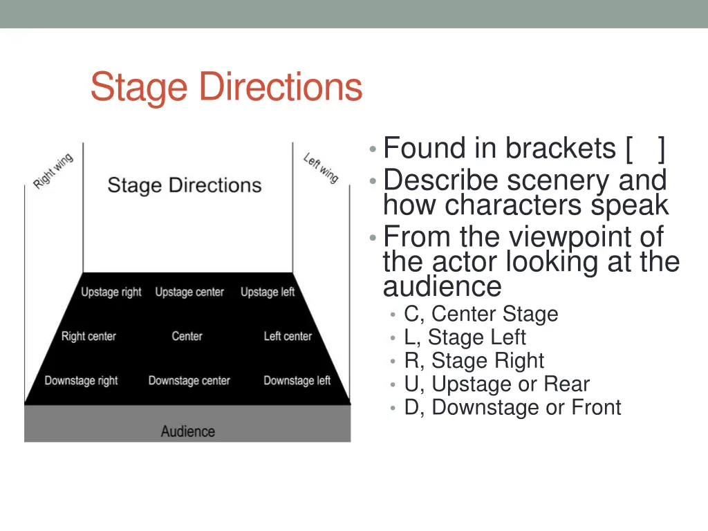 stage directions