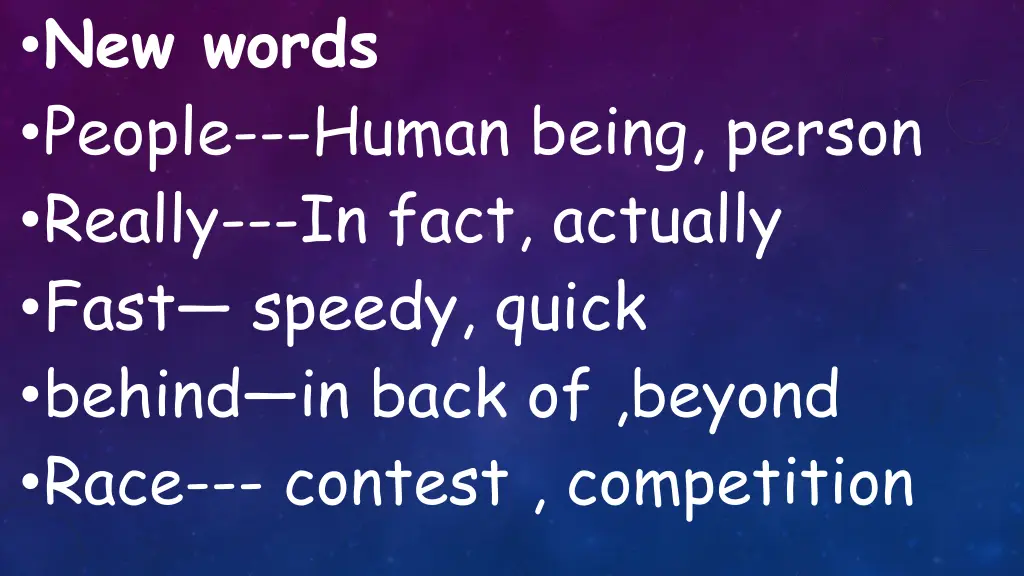 new words people human being person really